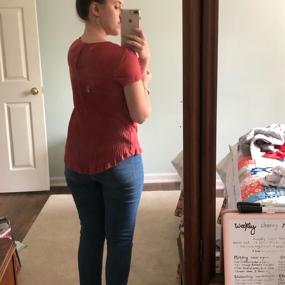 Rust/orange colored blouse - Picture 4 of 4